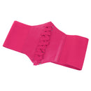 Women Lady Fashion Wide Elastic Buckle Stretch Corset Waistband Waist Shaping Belt Pink