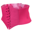 Women Lady Fashion Wide Elastic Buckle Stretch Corset Waistband Waist Shaping Belt Pink