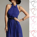 Trendy New Girls Ladies Skinny Narrow Bowknot Belt Dress Belt Black