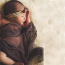 Newborn Baby Photography Props Stretch Swaddle Wrap Blanket Coffee