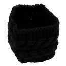 Women Girls Winter Yoga Headdress Knotted Stretchable Headband Ear Warmer Headband Headpiece Black