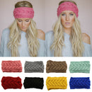 Women Girls Winter Yoga Headdress Knotted Stretchable Headband Ear Warmer Headband Headpiece Khaki