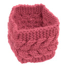 Women Girls Winter Yoga Headdress Knotted Stretchable Headband Ear Warmer Headband Headpiece Pink