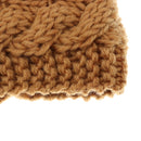 Women Girls Winter Yoga Headdress Knotted Stretchable Headband Ear Warmer Headband Headpiece Yellow