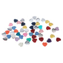 50 Pcs Chic Fashion Beautiful Mix Heart Combination Flatback Appliques Buttons DIY Crafts
