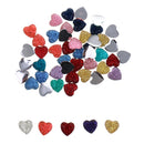 50 Pcs Chic Fashion Beautiful Mix Heart Combination Flatback Appliques Buttons DIY Crafts