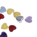 50 Pcs Chic Fashion Beautiful Mix Heart Combination Flatback Appliques Buttons DIY Crafts