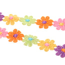 High Quality Colorful Daisy Embroidery Lace Edge Trim Ribbon Applique Sewing Crafts