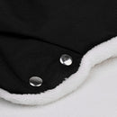 Baby Waterproof Warm Flannel Button Design Hand Muff For Stroller Pram Black