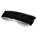 Baby Waterproof Warm Flannel Button Design Hand Muff For Stroller Pram Black