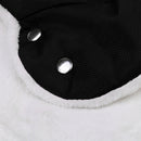 Baby Waterproof Warm Flannel Button Design Hand Muff For Stroller Pram Black
