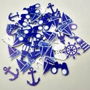 Pack of 100 Assorted Ocean Series Wooden Buttons Embellishments for Decoration Sewing Crafts
