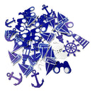 Pack of 100 Assorted Ocean Series Wooden Buttons Embellishments for Decoration Sewing Crafts