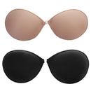 Silicone Adhesive Stick Push Up Strapless Invisible Backless Bras D Black
