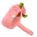Pair of Baby Toddler Knitting Cotton Flower Pearl Design Prewalker Crochet Warm Crib Shoes Orange