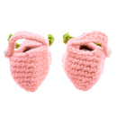 Pair of Baby Toddler Knitting Cotton Flower Pearl Design Prewalker Crochet Warm Crib Shoes Orange