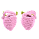 Pair of Baby Toddler Knitting Cotton Flower Pearl Design Prewalker Crochet Warm Crib Shoes Pink