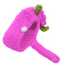 Pair of Baby Toddler Knitting Cotton Flower Pearl Design Prewalker Crochet Warm Crib Shoes Purple