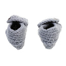 Pair Of Kids Baby Infant Cute Lightweight Crochet Prewalker Newborn Hand Knitted Shoes Gray