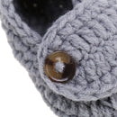 Pair Of Kids Baby Infant Cute Lightweight Crochet Prewalker Newborn Hand Knitted Shoes Gray