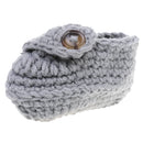 Pair Of Kids Baby Infant Cute Lightweight Crochet Prewalker Newborn Hand Knitted Shoes Gray