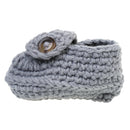 Pair Of Kids Baby Infant Cute Lightweight Crochet Prewalker Newborn Hand Knitted Shoes Gray
