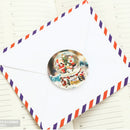46 Peces Sealing Sticker Label Cute Paper Wedding Invitation Decor Scrabooking Accessories -