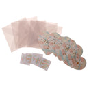 Pack of 10 Sets Love Heart Shape Gift Greeting Card Wedding Party Card with Envelope THANK YOU