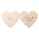 Pack of 10 Sets Love Heart Shape Gift Greeting Card Wedding Party Card with Envelope THANK YOU