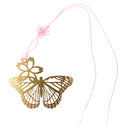 Creative Gold Metal Bookmark Label Stationery w/Chinese Knot Greeting Card Butterfly