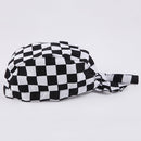 Men Women Catering Chef Cook Bakers Charms Restaurant Cafe Use Black and White Check Pattern Charms Headwrap Bandana Hat Head Do Tied Cap