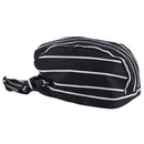 Men Women Catering Chef Cook Bakers Charms Restaurant Cafe Use Check Headwrap Bandana Hat Head Do Tied Cap Black and White