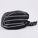 Men Women Catering Chef Cook Bakers Charms Restaurant Cafe Use Check Headwrap Bandana Hat Head Do Tied Cap Black and White