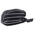 Men Women Catering Chef Cook Bakers Charms Restaurant Cafe Use Check Headwrap Bandana Hat Head Do Tied Cap Black and White