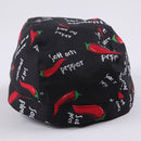 Men Women Catering Chef Cook Bakers Charms Restaurant Cafe Use Check Headwrap Bandana Hat Head Do Tied Cap Black + Red