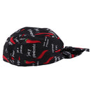 Men Women Catering Chef Cook Bakers Charms Restaurant Cafe Use Check Headwrap Bandana Hat Head Do Tied Cap Black + Red