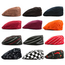Men Fashionable Chef Restaurant Work Wear Cafe Bar Waiter Beret Hats Cap Red White Stripe Charms