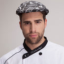 Chef Hats Restaurant Work Wear Cafe Bar Waiter Beret Cap Black and White