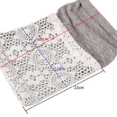 Women Lace Double Layer Leg Warmers Stretch Lace Sock Light Grey