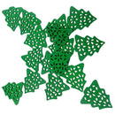 Pack of 50 Green Wooden Xmas Tree Flat Back Buttons Buttons for DIY Crafts Christmas Decoration