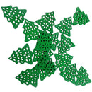 Pack of 50 Green Wooden Xmas Tree Flat Back Buttons Buttons for DIY Crafts Christmas Decoration