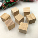 Pack of 20 Natural Wooden Cubes Block Embellishments for Kids Crafts Cardmaking 20mm
