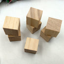 Pack of 20 Natural Wooden Cubes Block Embellishments for Kids Crafts Cardmaking 20mm