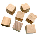 Pack of 20 Natural Wooden Cubes Block Embellishments for Kids Crafts Cardmaking 20mm