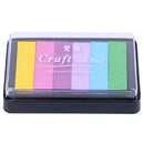 Fashion Ink Pad Korea Stationery DIY Craft for Paper Fabric Wood Colorful Rainbow 7