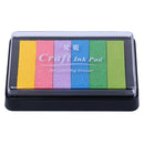 Fashion Ink Pad Korea Stationery DIY Craft for Paper Fabric Wood Colorful Rainbow 8
