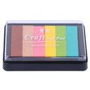 Fashion Ink Pad Korea Stationery DIY Craft for Paper Fabric Wood Colorful Rainbow 9