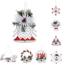Santa Claus Sled Christmas Tree Ornaments Xmas Home Hanging Decoration Door Window Decor