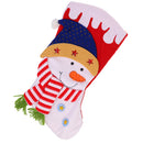 Large 3D Pattern Christmas Stocking Christmas Sock Xmas Decoration Kids Gift Bag Snowman