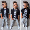 Set Of 3PCS Boys Cotton Coat With Shirt Pants For Pageant Wedding Party Birthday Photography Costume Daily Wear Accessories 5T